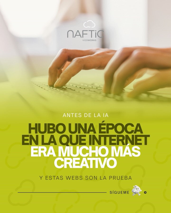 🧪 Antes de que la IA llegara a nuestras vidas, Internet era un auténtico laboratorio de ideas
💡 Había personas creando páginas web simplemente porque tenían una idea curiosa, divertida o diferente.
👉🏻 Muchas de esas webs siguen activas hoy y nos recuerdan una época en la que navegar por Internet era descubrir pequeños proyectos hechos con mucha creatividad.
🤭 En este carrusel hemos recopilado algunas de las más curiosas.
Somos Naftic, una empresa repleta de talento joven. Una agencia con personalidad y experiencia. Un hogar para todos los que formamos parte de esto. ¿Tienes una idea? Ven a vernos, la haremos realidad 👋🏼
📞 957 32 60 47
📧 contacto@naftic.com
📝 www.naftic.com
#Marketing #DiseñoWeb #MarketingDigital #Cordoba
#rrss