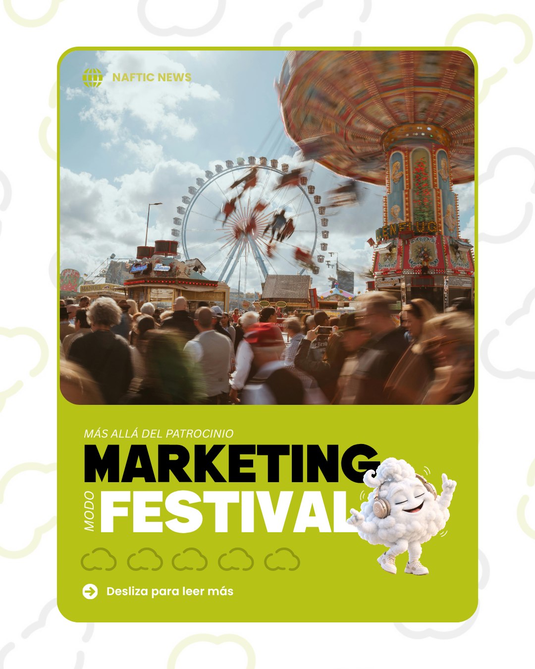 ¿Qué tienen en común los festivales de música y el marketing? 👀

👉🏻 Las marcas ya no quieren limitarse a aparecer en un cartel

Ahora buscan formar parte de la experiencia, conectar con las emociones del público y crear momentos que merezca la pena recordar.

💡 Porque el mejor marketing no siempre es el que más se ve, sino el que consigue que te acuerdes de él.

💬 Y tú, ¿recuerdas alguna marca que te sorprendiera en un festival?

Somos Naftic, una empresa repleta de talento joven. Una agencia con personalidad y experiencia. Un hogar para todos los que formamos parte de esto. ¿Tienes una idea? Ven a vernos, la haremos realidad 👋🏼

📞 957 32 60 47
📧 contacto@naftic.com

#Naftic #DiseñoWeb #MarketingDigital #CordobaEsp
#córdobaespaña

#Naftic #MarketingDigital #MarketingExperiencial #Branding #Festivales #EstrategiaDeMarca #MarketingCreativo